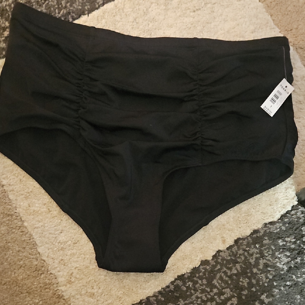 Torrid Black High Waist Swim Bottoms